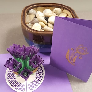 Pop Up 3d Flower Card - Happy Birthday Card, 3D Pop-up Greeting Card  - Mothers Day Card - Get Well Card