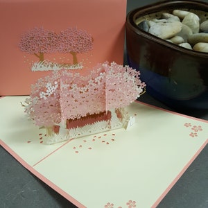 Mother&#39;s Day Greeting Cards, Mom Greeting Cards, Paper Greeting Card, Cherry Blossom Pop Up 3D Greeting Card, Handmade card