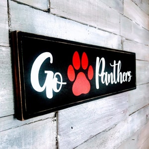 Go Panthers_rustic wood sign_custom any school Snohomish High School