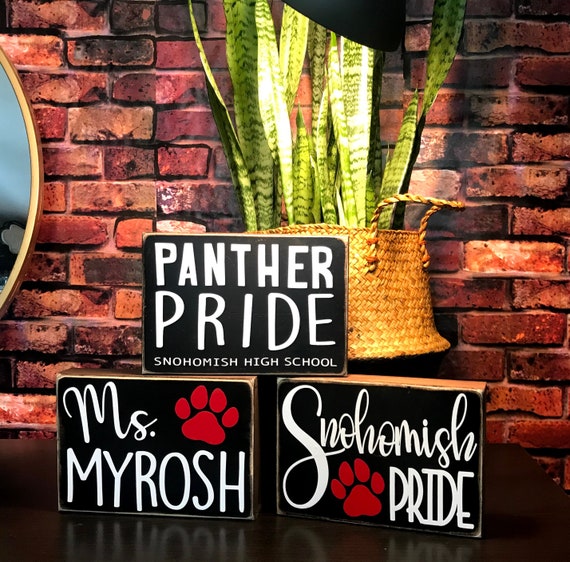 Go Panthers_rustic wood sign_custom any school Snohomish High School