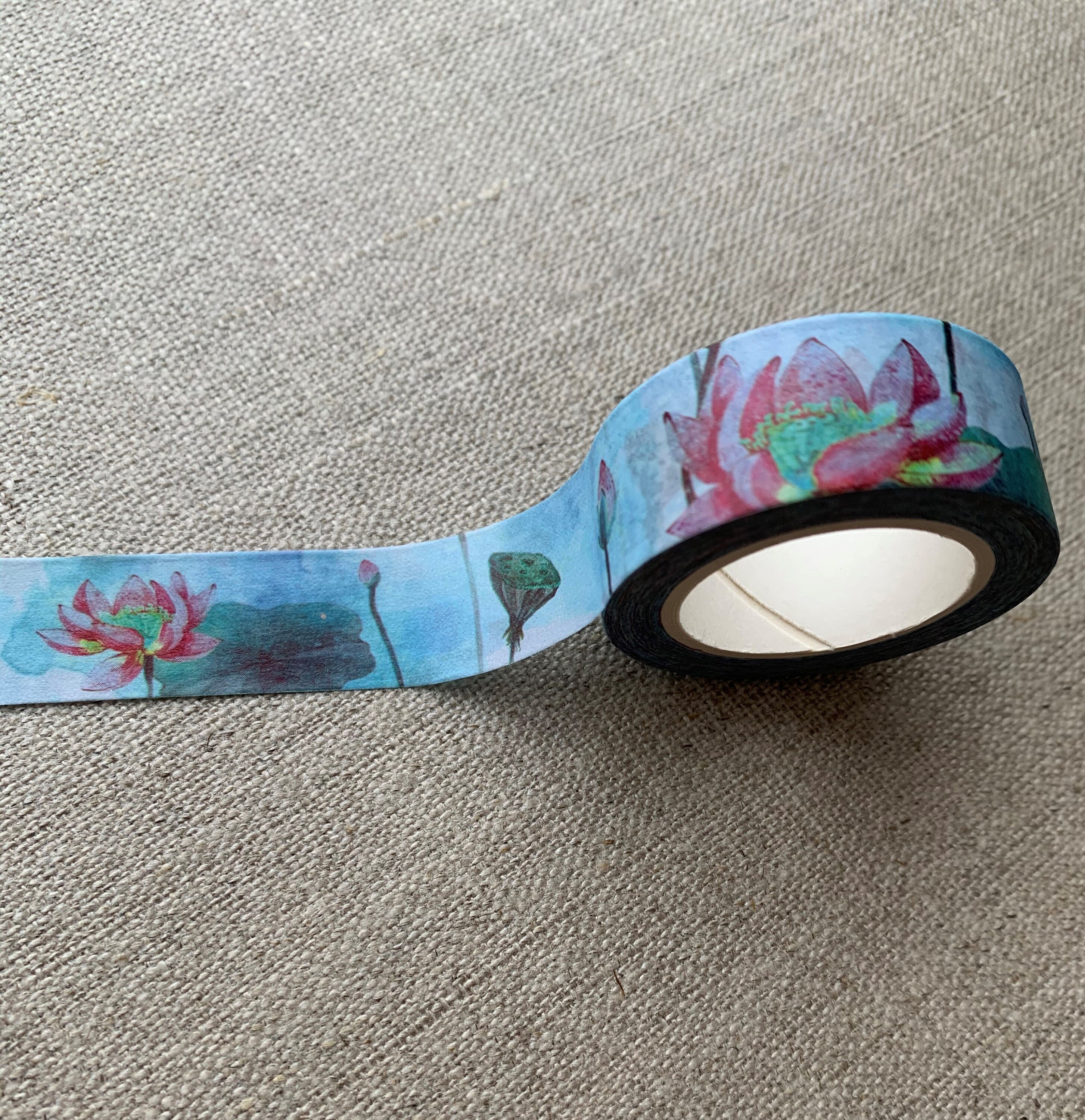 Lotus Pattern Washi Tape Scrapbook Tape UK Seller W8 Etsy UK
