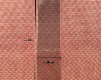 Clear Cellophane Bags: Self Adhesive Peel and Seal (24x5cm) C8