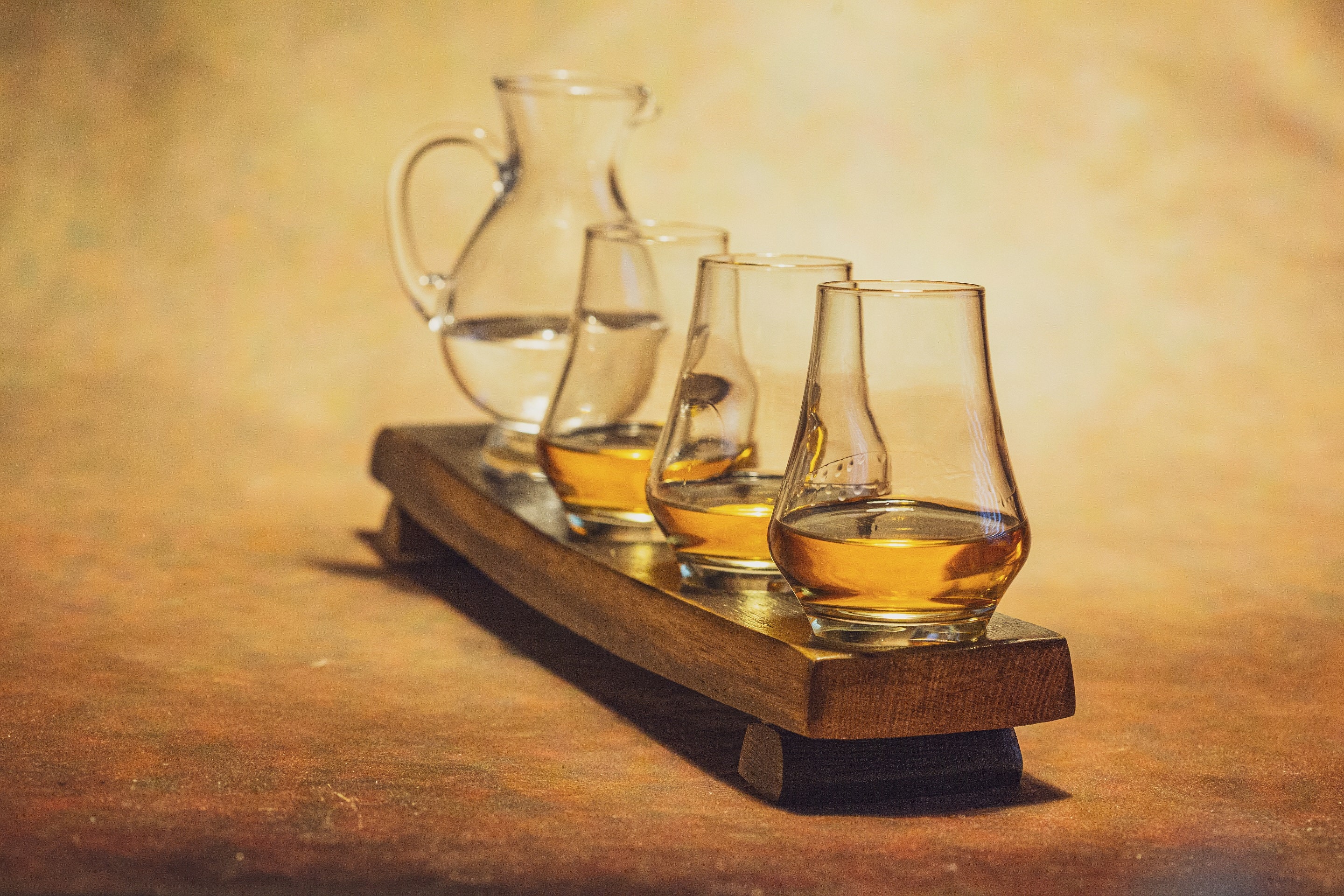 Whisky Flight Tray Made from Oak Whisky Barrel Stave Whiksy Etsy