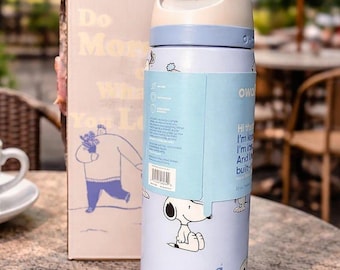 Peanuts Snoopy Water Bottle 32oz, Insulated Stainless Steel Bottle With Straw Lid