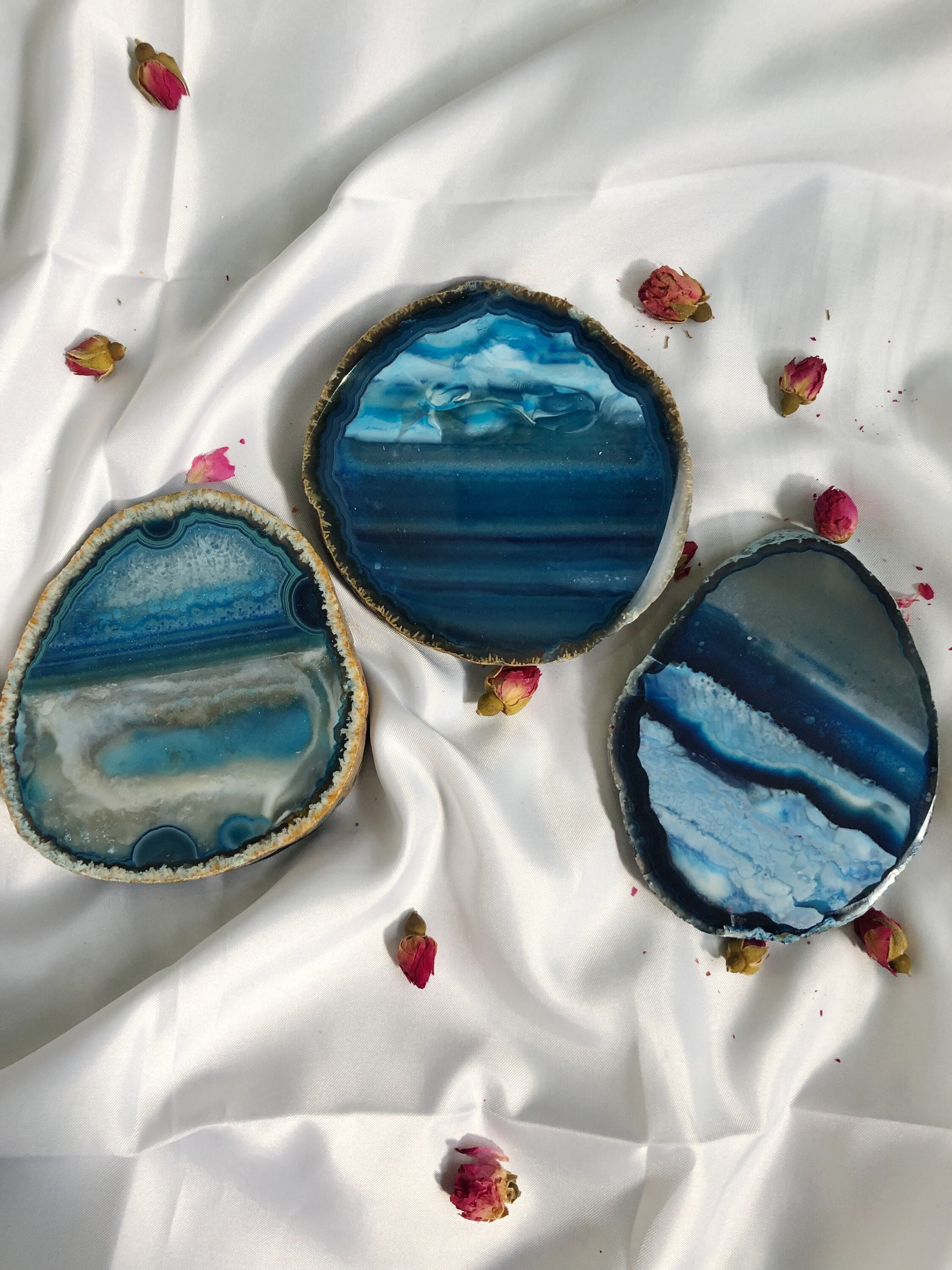 Tranche Epaisse Agate Bleue