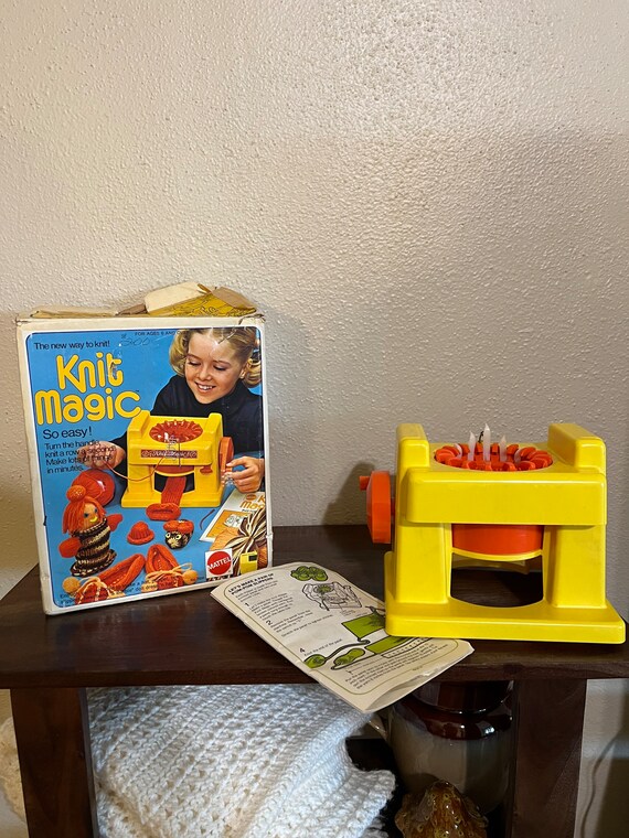 Mattel Vintage 1974 Mattel Knit Magic Machine With Box Etsy