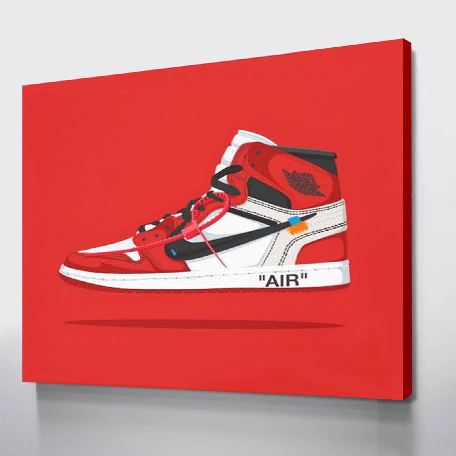 Red Nike AIR Wall Art Collection for Home Office Free Shipping | Etsy