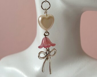 Dainty Flower and Bow Earrings