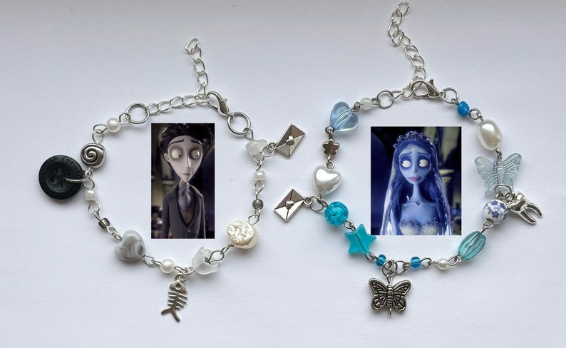 Corpse Bride Inspired Bracelet Set