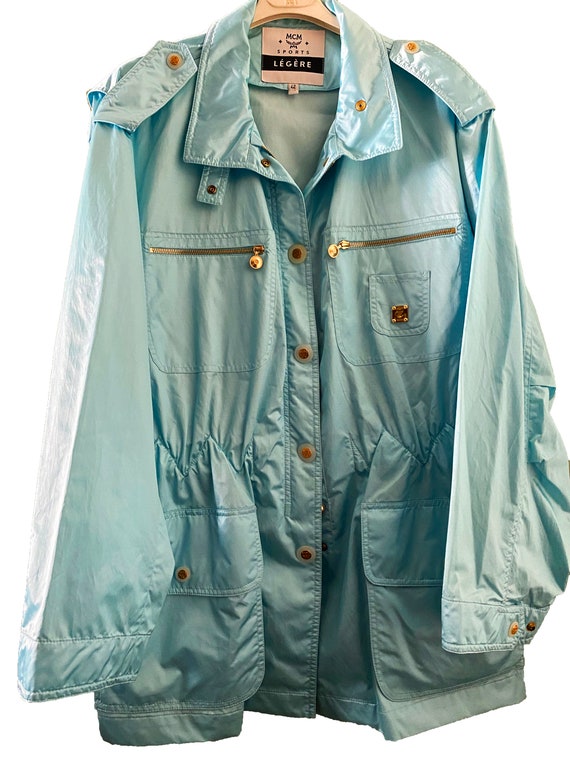 MCM Légère Vintage Light Blue Raincoat
