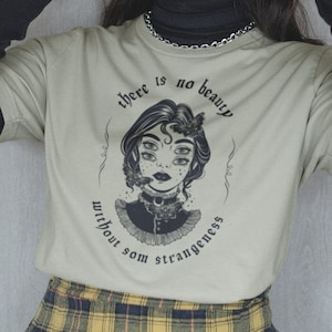 Grunge Fairycore Soft Goth Emo Ropa Edgar Allan Poe Poetry Shirt Bookish Shirt Mall Goth Literary Shirt Alt Clothing Deaths Head Moth