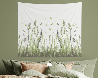 Green Tapestry Fairycore Decor Goblincore Sage Green Wall Art  Botanical Tapestry Nature Tapestry Butterfly Tapestry Cottagecore Tapestry