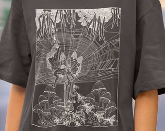 Ropa Fairycore Goblincore Camisa de setas Camisa de hadas Camiseta de hadas Grunge Fairycore Dreamcore Camiseta de setas Camisas más vendidas