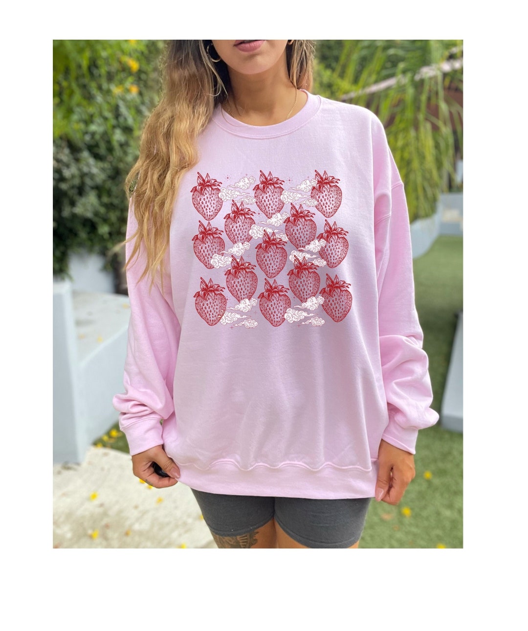 Strawberry Shirt Cottagecore Clothing Strawberry Sweater Preppy ...