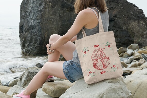 Cottagecore Carino Tote Bag Tela Tote Bag Grocery Tote Bag Carino Tote Bag  Estetica Borsa Estobili Borsa Estetica Tote Bag Tela Borsa Da Spiaggia -   Italia