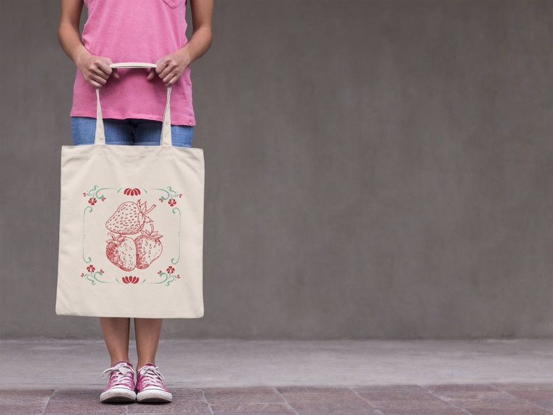 Cottagecore Cute Tote Bag Canvas Tote Bag Grocery Tote Bag Etsy