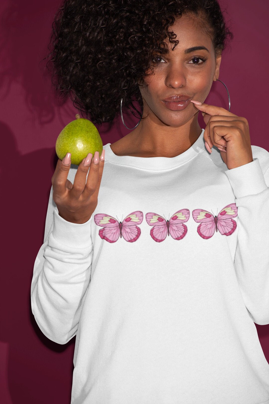 Butterfly Aesthetic Sweatshirt, Oversized Sweatshirt, Popular Right Now