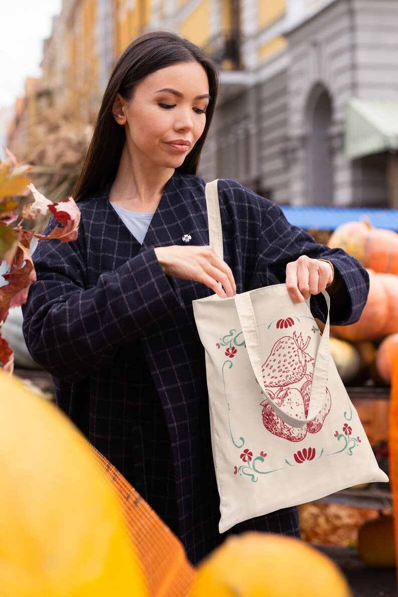 Cottagecore Cute Tote Bag Canvas Tote Bag Grocery Tote Bag Etsy UK