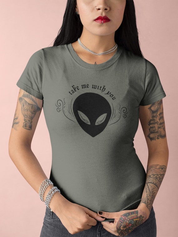 Alien Shirt Mall Goth Clothing Cyber Goth Soft Goth T Shirt 