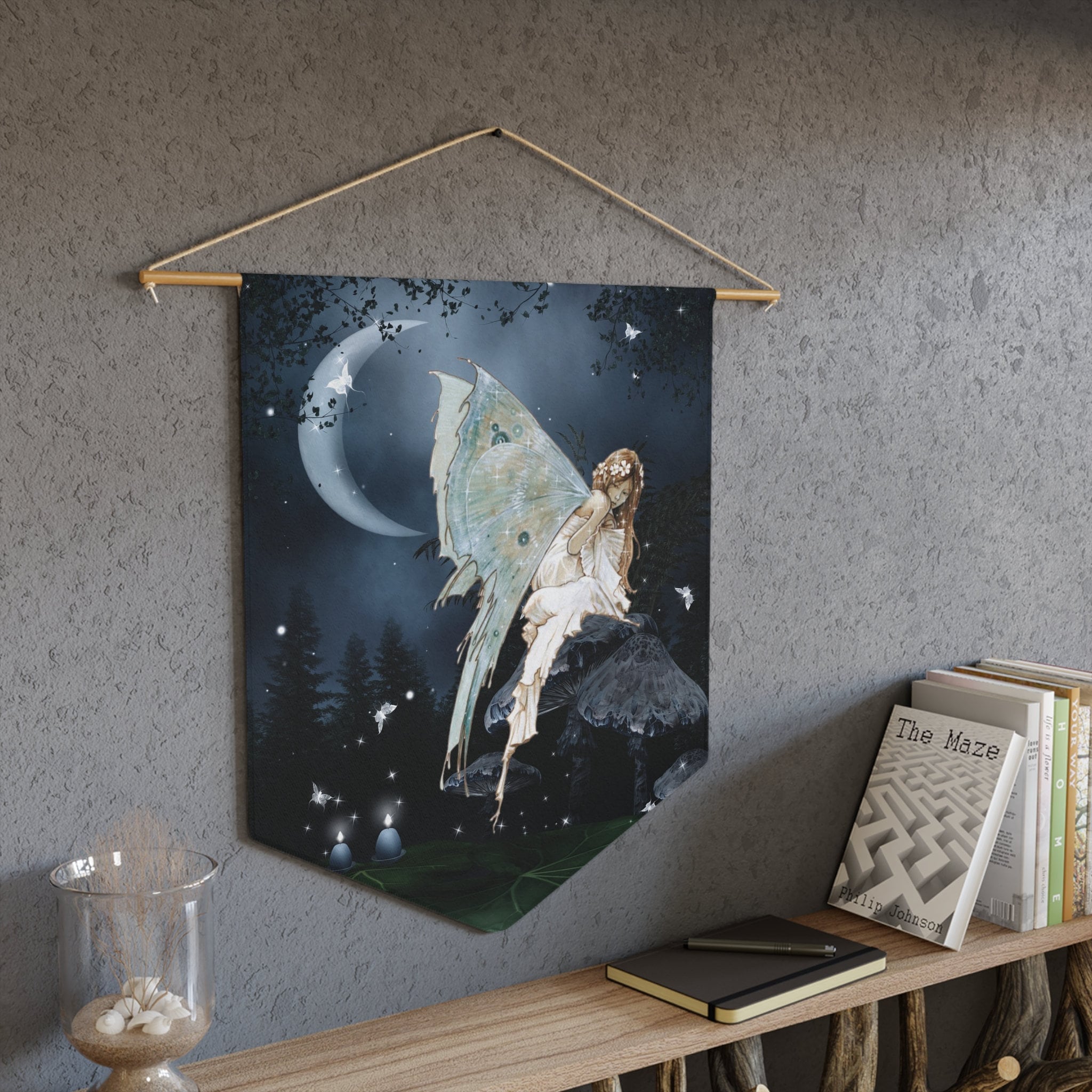 Purple Fairy Wall Art Poster Fairycore Grunge Room Decor Home Office Wall  Decor Aesthetic Room Cottagecore Fairy Moon Sitting Vintage Teen Room  Gothic Witchy Cool Wall Decor Art Print Poster 12x18 