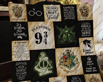 Hogwarts Houses Gryffindor Ravenclaw Harry Potter Bandana Quilt Panel Fabric Panel Washable Free Shipping Hufflepuff Slytherin