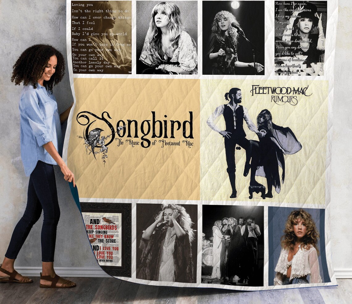 Fleetwood Mac Song Lyrics Quilt Blanket 02 Bedding Family Gift Etsy