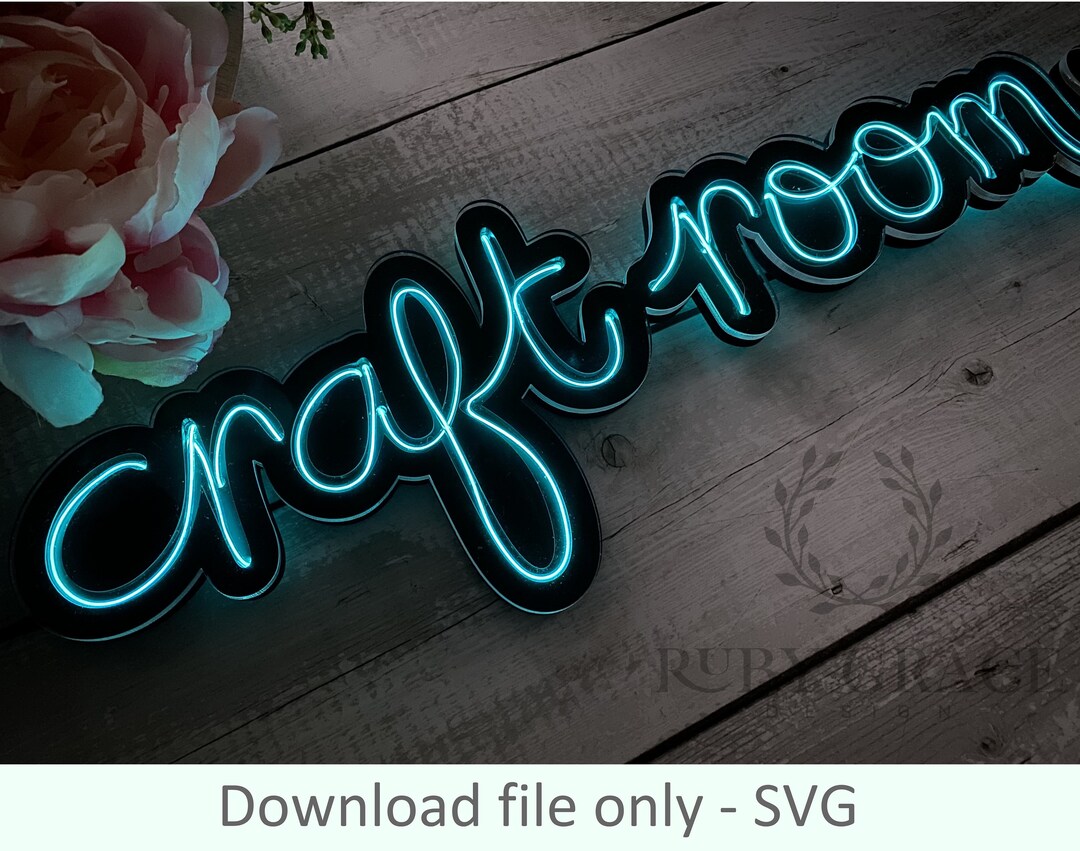 Neon Wire Craft Room Sign DIY Full Instructions Use the Methodology to