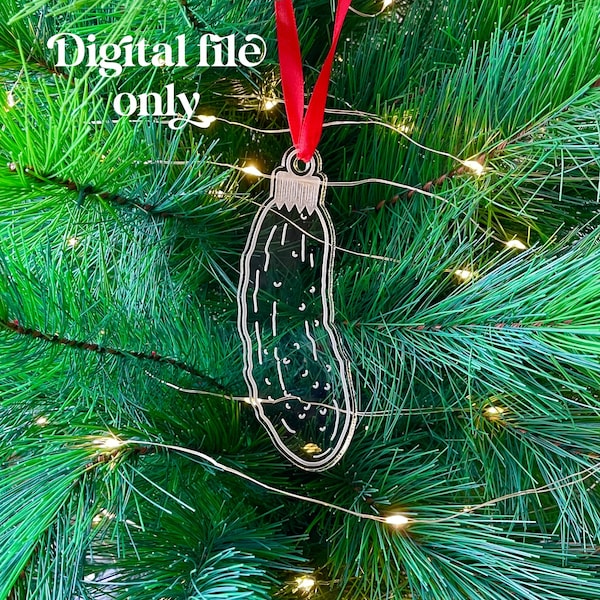 Christmas Tree Pickle Ornament | Harder to Find! - SVG designed for Glowforge and Lasers