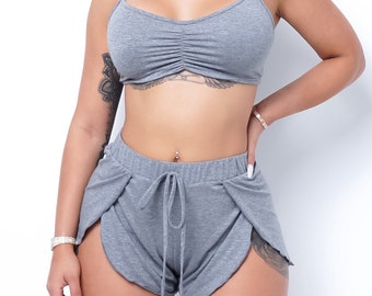 Two Piece Short Set Sexy Comfy Loungewear Sleepwear