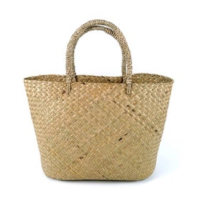 Handwoven Grass Straw Bag Large