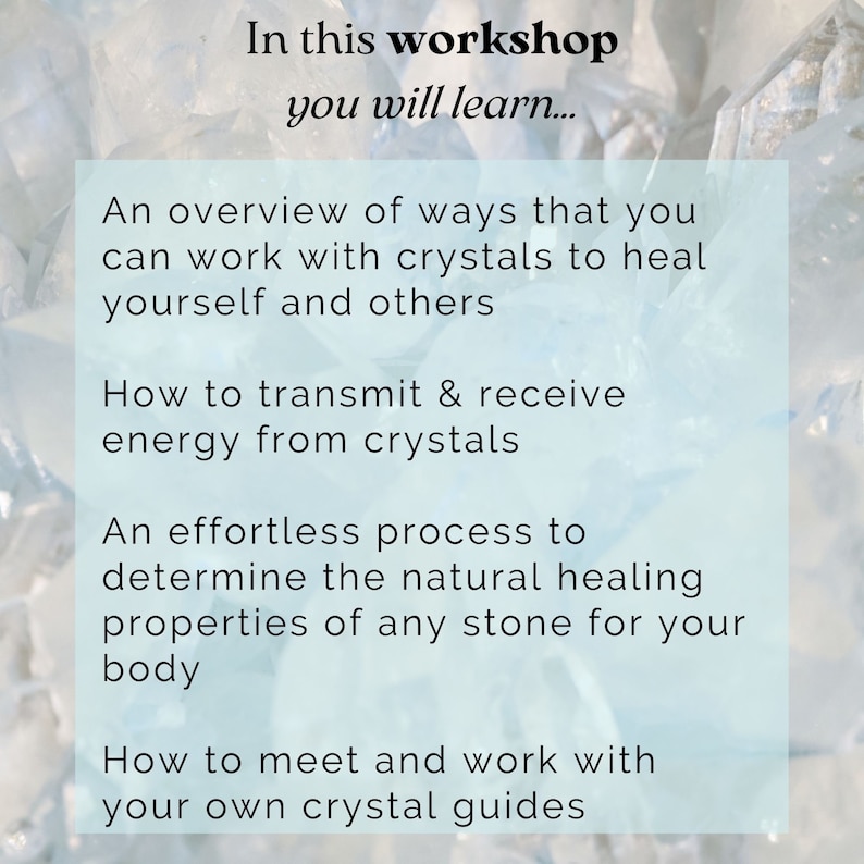 Learn How to Work With Crystals | on Demand Workshop | Learn Tools to ...