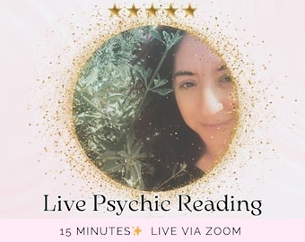 Live Psychic Reading on Zoom - 15 minutes - Clairvoyant Oracle - Messages from Spirit - Intuitive Energy Reading