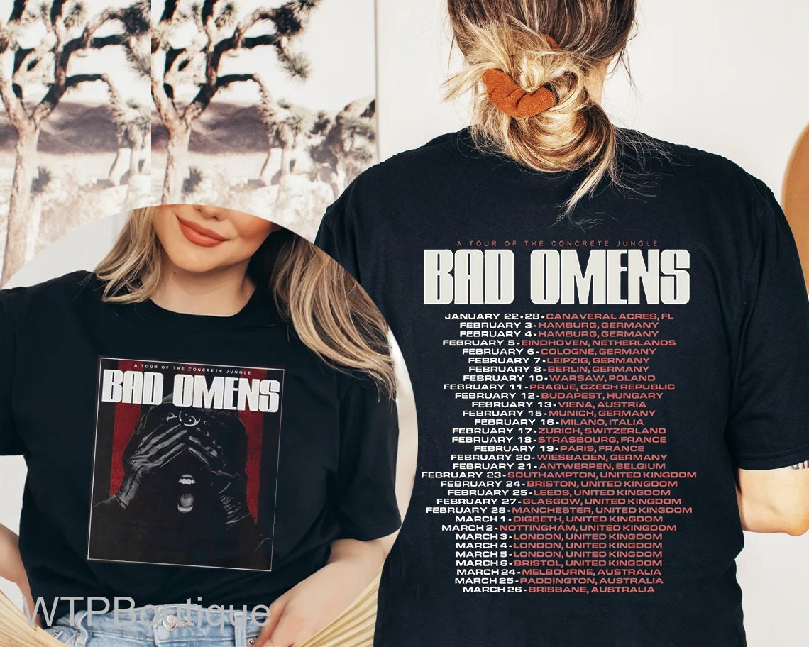 Discover Bad Omens A Tour Of The Concrete Jungle Tour 2023 2 sided shirt