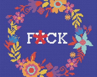 F*da-se o Floral - Padrão de Ponto Cruz - PDF