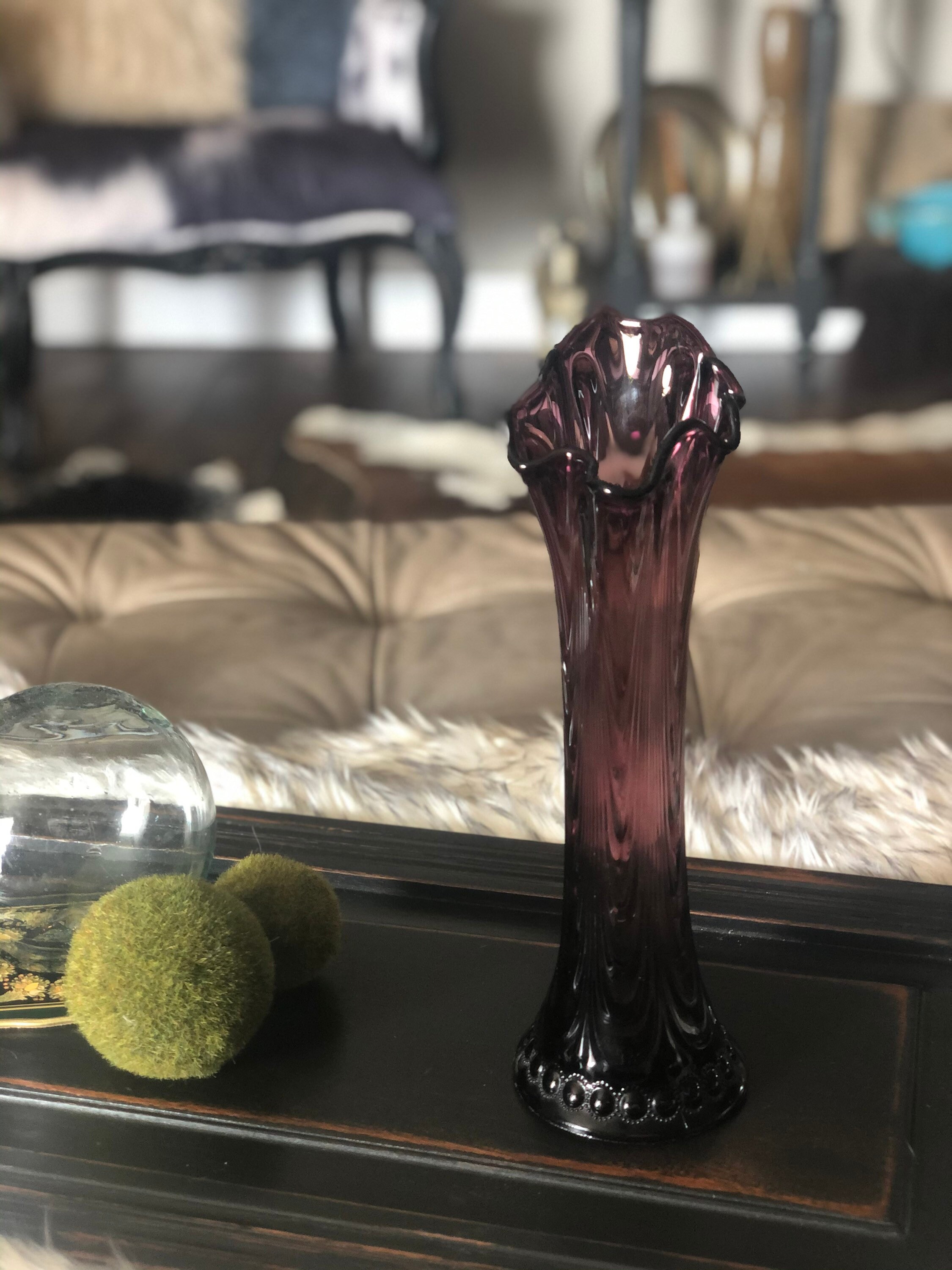 Vintage Amethyst Swung Vase Etsy