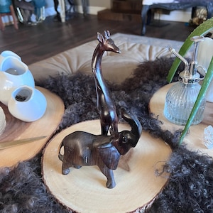 Pair of Hand Carved Wooden Art Decor