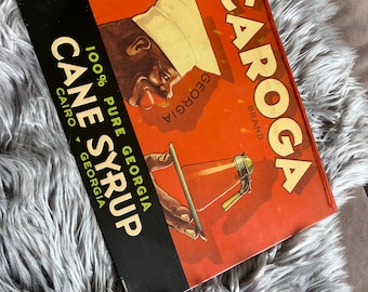 Vintage Caroga Cane Syrup Metal Sign - Etsy