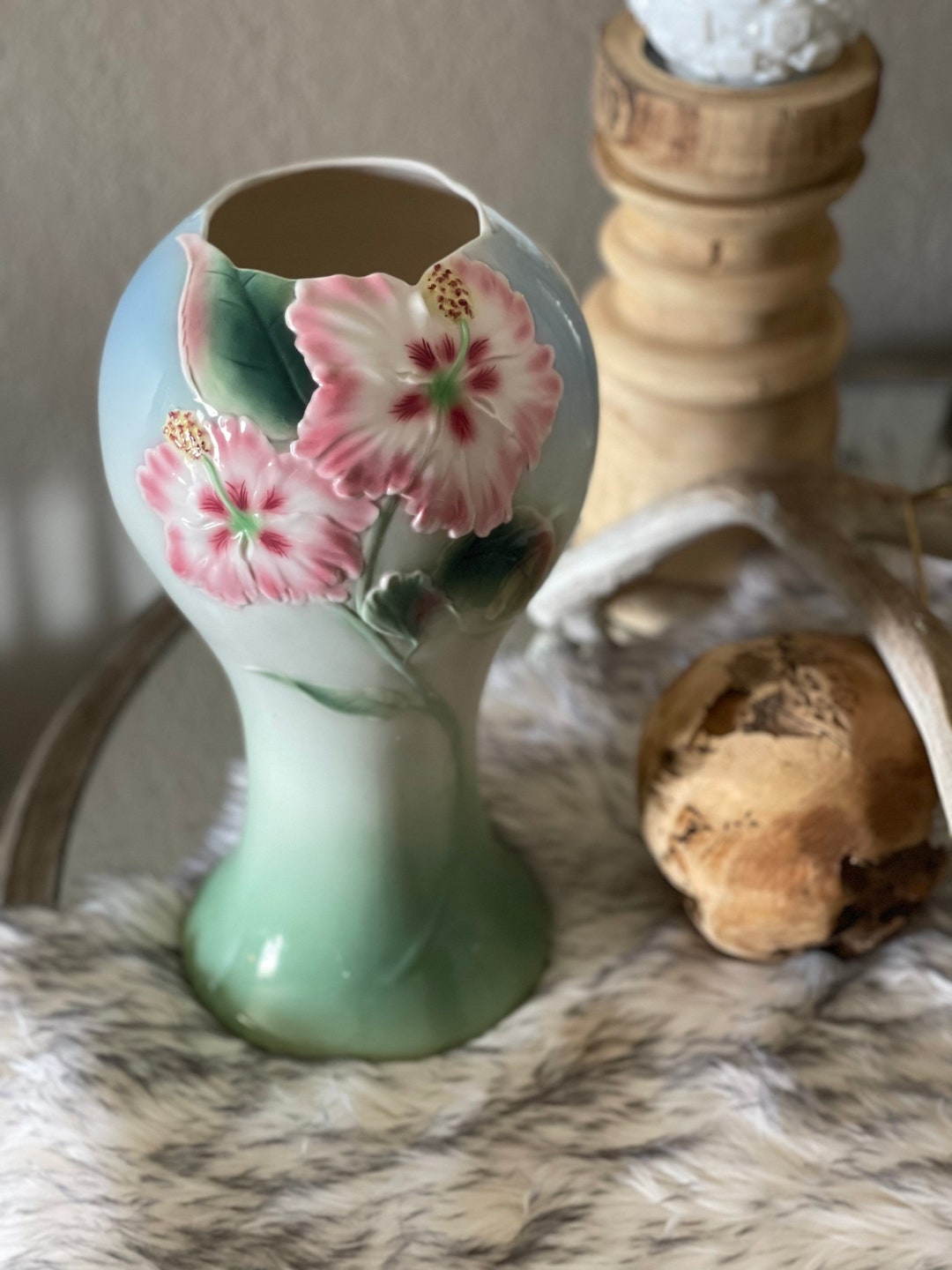 Franz Hibiscus Vase Etsy