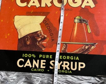 Vintage Caroga Cane Syrup Metal Sign - Etsy