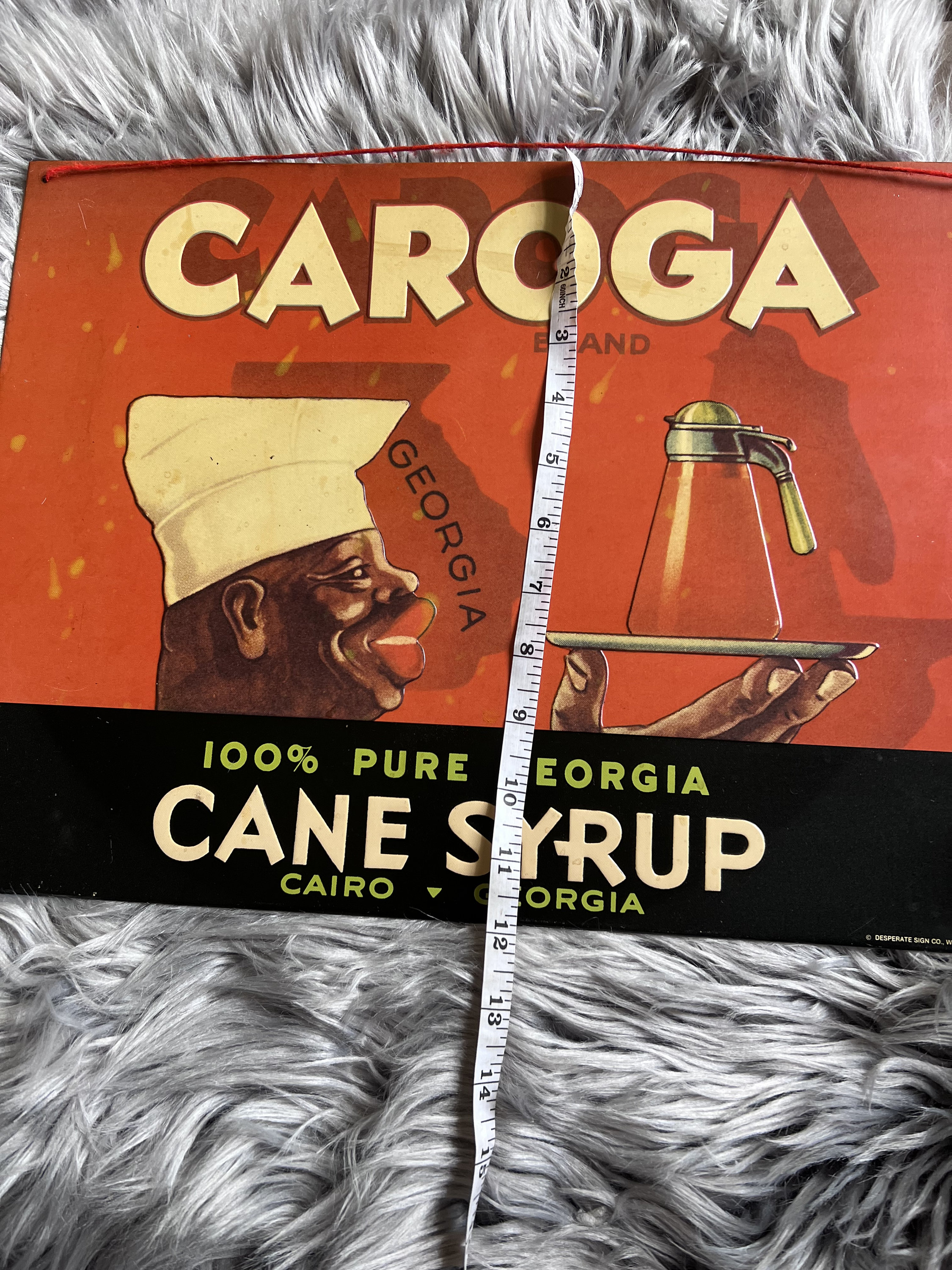 Vintage Caroga Cane Syrup Metal Sign - Etsy