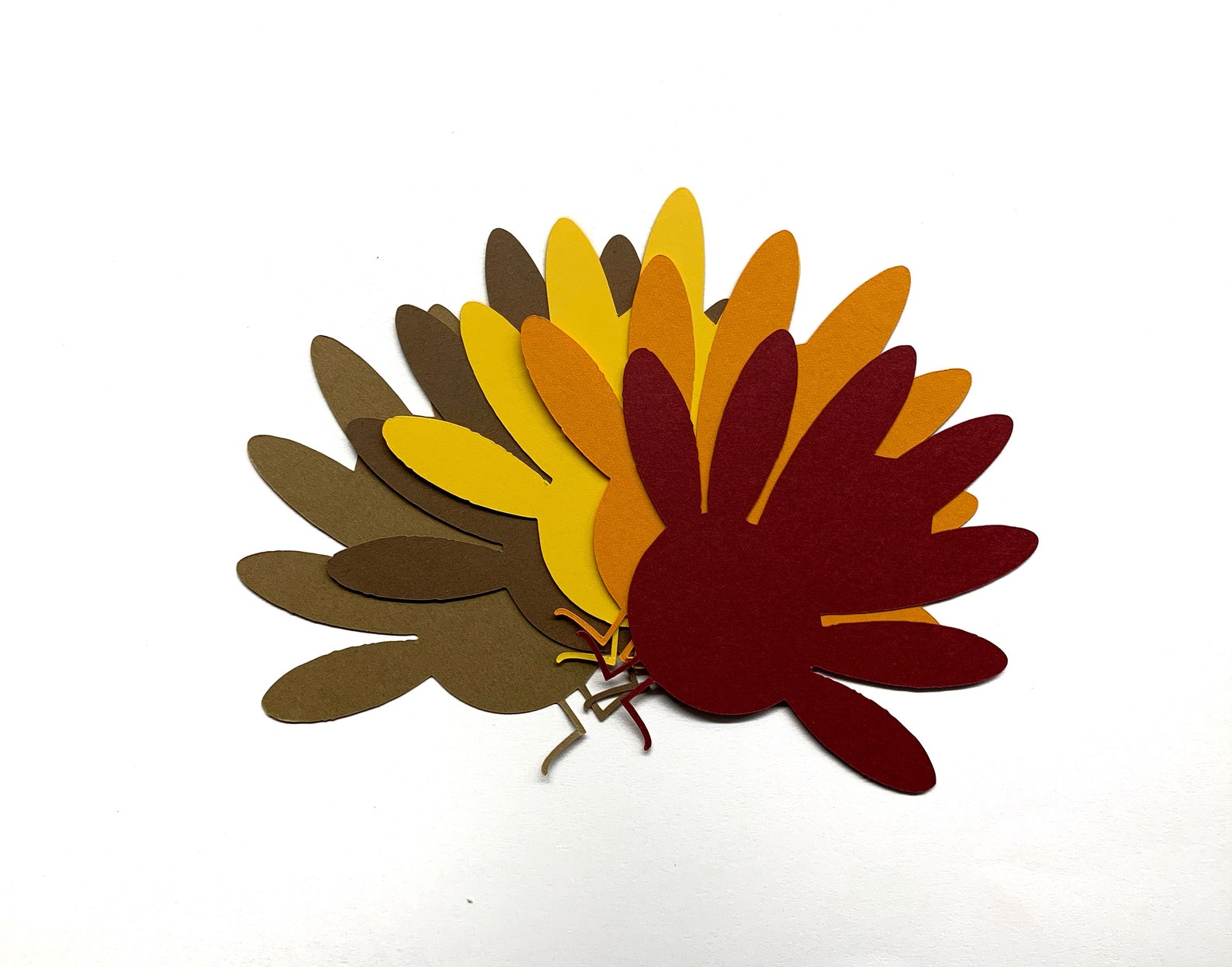 Turkey Die Cut Thanksgiving Turkey Cardstock Set of 25 Etsy