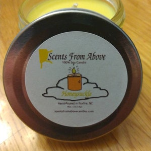 Honeysuckle Scented Soy Candle 4 oz