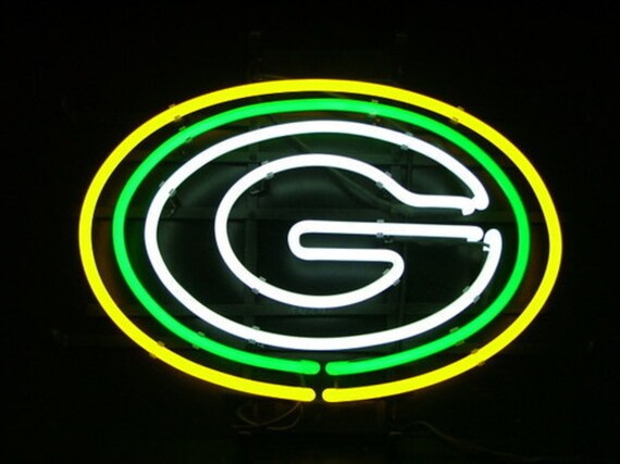Green Bay Packers Neon Sign Man Cave Decor Personalized Gift Neon Light Custom Neon Sign