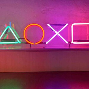Luz de neón personalizada hecha a mano de vidrio real de alta calidad para juegos AOXO