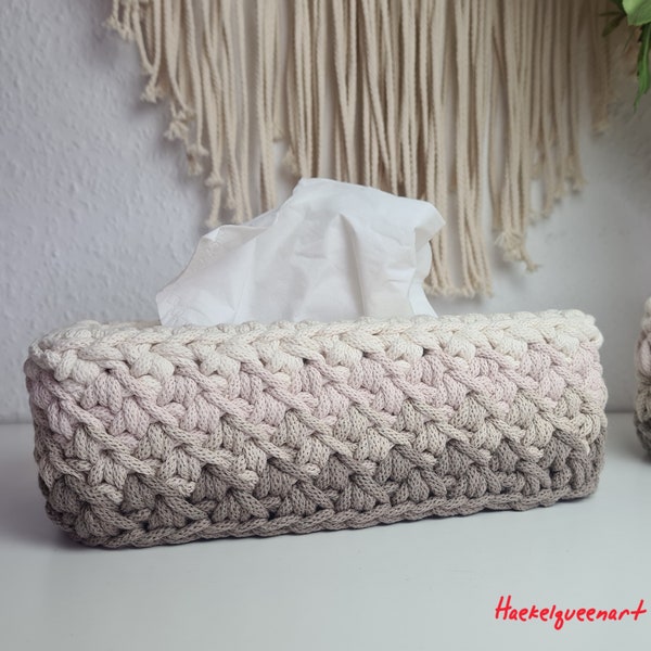 Taschentücherbox, Kosmetiktücher, Häkelbox, Tissue Cover, FERTIGUNG WUNSCHFARBE