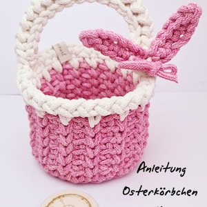 Crochet pattern Easter basket, Easter basket, basket with handle