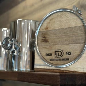 1.8 Gallon American White Oak & Stainless Barrel