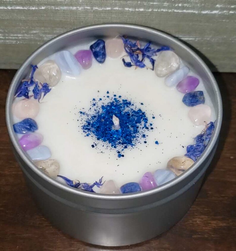 AntiAnxiety Reiki infused Candle Lavender Tea Etsy