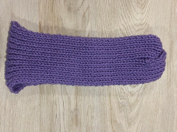 Cozy Knit Twist Headbands - Purple duo Knit Twist Headband, Cozy Ear Warmer Turban in Colors of  main image 4