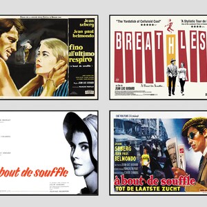 A Bout De Souffle Restored Wall Art Print Film Poster Etsy